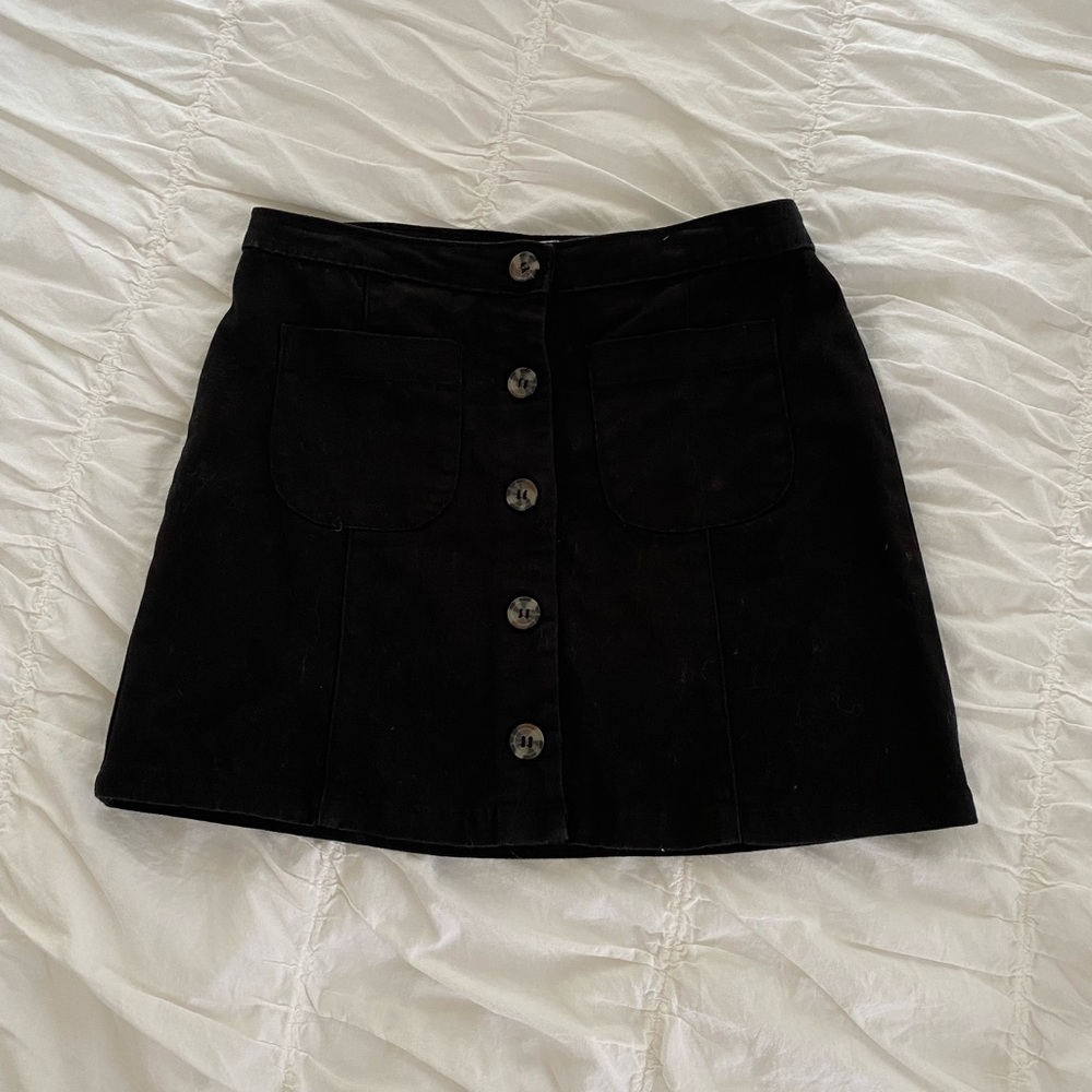 WHITE FARM BLACK DENIM SKIRT
